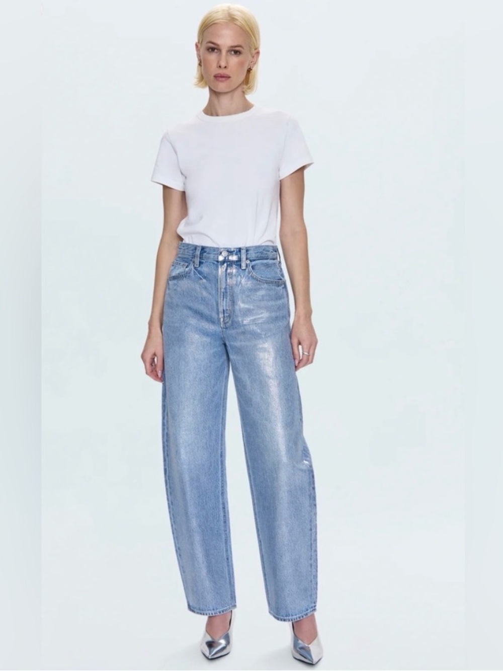 pistola Light Blue High-Rise Wide-Leg Jeans